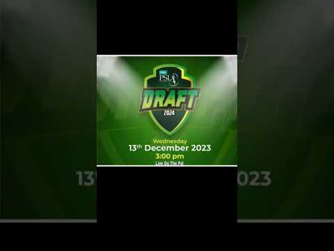 اپ ڈیٹ: پاکستان سپر لیگ 2024 کا ڈرافٹ اج 3 بجے سے شروع ہوگا۔ #hblpsl9 #hblpsldraft