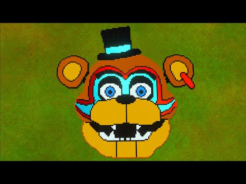 Glamrock Freddy Pixel Art in Minecraft Style - Animal Revolt Battle Simulator