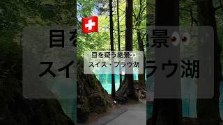 これは現実？信じられない景色が広がるスイス・ブラウ湖🌿 #crewlife #travel #旅行vlog