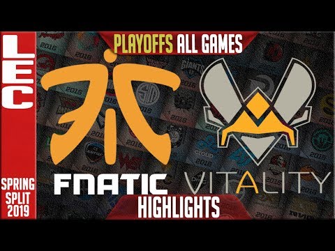 FNC vs VIT ALL GAMES Highlights | LEC Playoffs Spring 2019 Round 1 | Fnatic vs Vitality