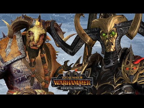 How Khazrak BEATS Malektih - Beastmen vs Dark Elves // Total War: WARHAMMER 3 Land Battle