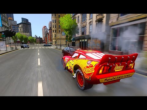Crazy Lightning McQueen Crashes - GTA 4 Real Car Crashes Ep.25