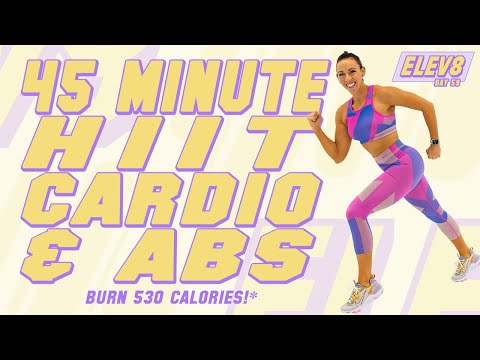45 Minute HIIT Cardio and Abs Workout 🔥Burn 530 Calories!* 🔥The ELEV8 Challenge | Day 59