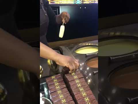 Dubai ice-cream making shorts #magnum#trending