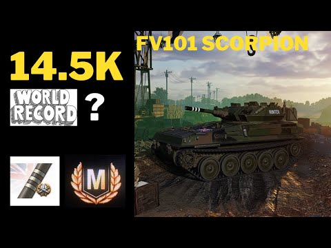 Wot console FV101 Scorpion  14.5K 4 Kills Mastery 3 Marks