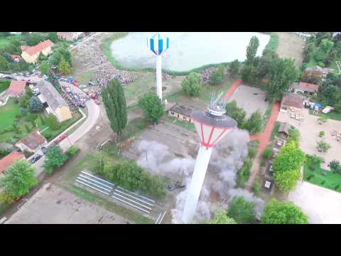 Lajosmizse víztorony robbantás! TELJES VIDEÓ!!!