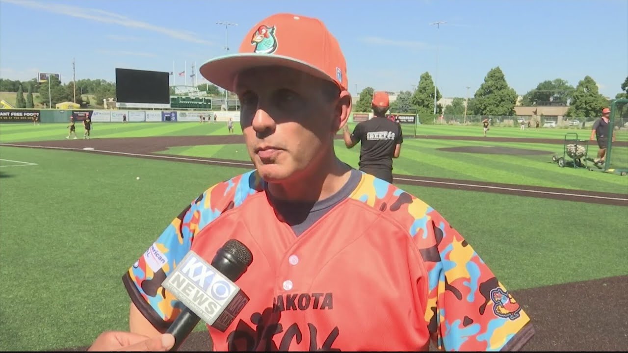 Video: Gov. Armstrong coaches rebranded Bismarck Larks as Dakota Ditch Chickens in charity game