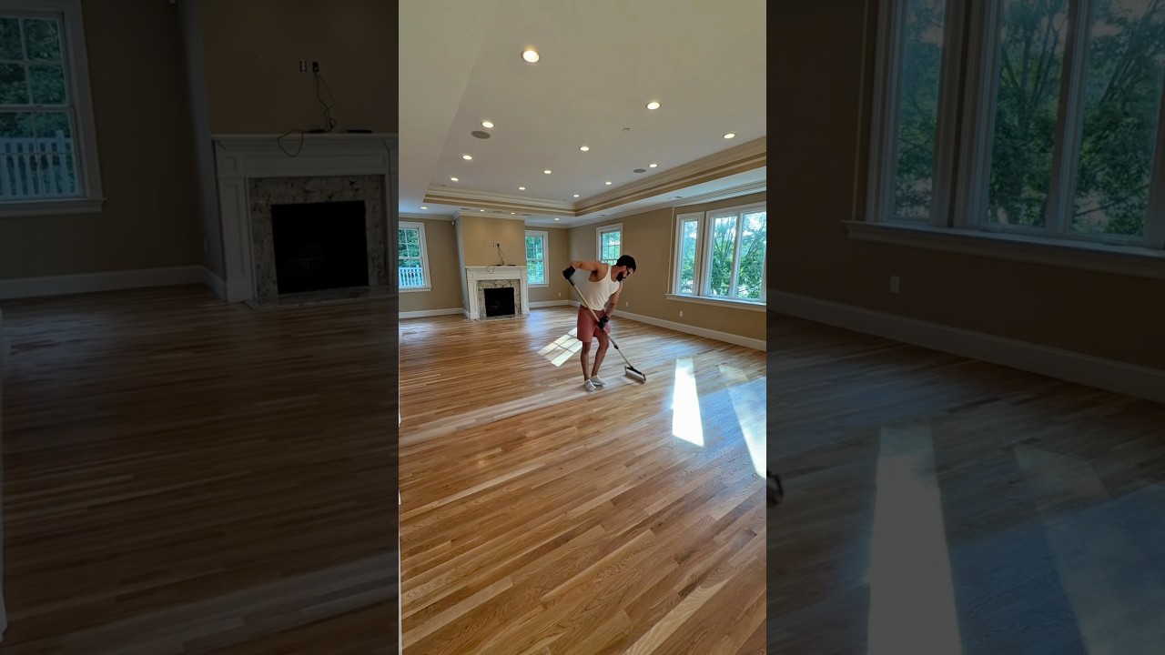 Hardwood floor refinishing transformation by Accolade Flooring