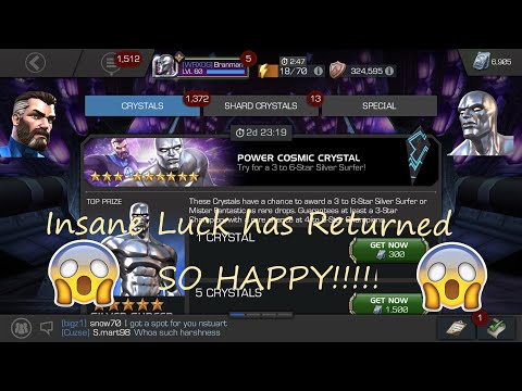 Insane 25x 6 Star Silver Surfer Featured Cavalier Crystal Opening!! - Marvel Contest of Champions