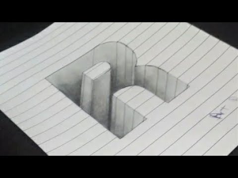 Learn to Draw R Hole in paper | Trick Art 3D