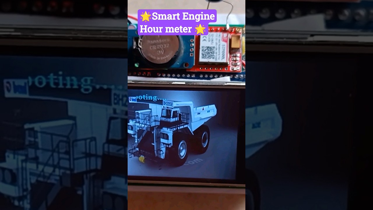 Engine Hour meter will send Engine hours to your mobile #miningequipment #arduino #nextion