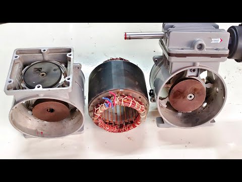 Oil free compressor motor winding A to Z full video|Motor restorationDouble piston compressor repair