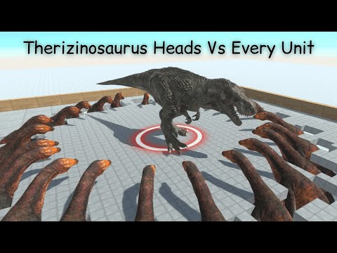 Therizinosaurus Heads Vs Every Unit ARBS |Animal Revolt Battle Simulator