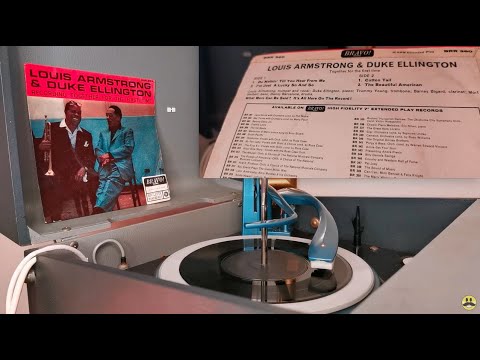 Louis Armstrong & Duke Ellington Recording Together For The First Time ~ 1966 45rpm 7" Bravo EP