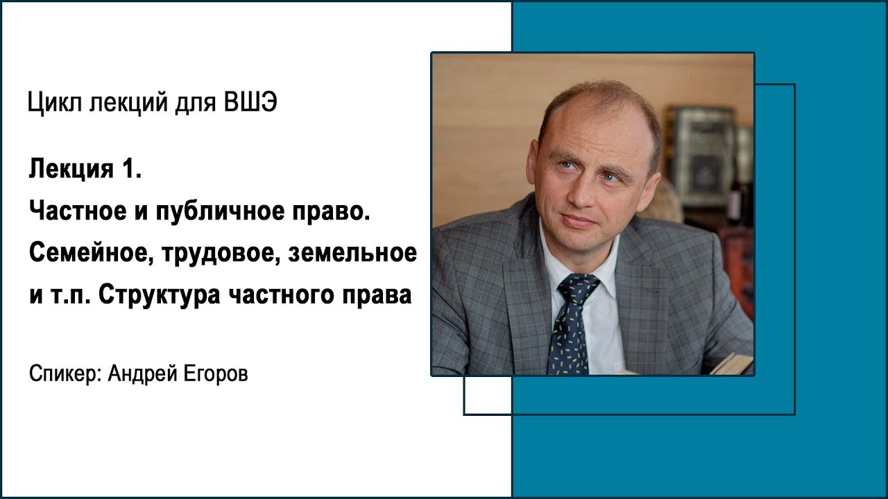 Лекция 1. Частное и публичное право. Семейное, трудовое, земельное и т.п. Структура частного права