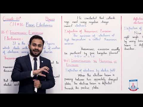 Class 10 - Physics - Chapter 16 - Lecture 01 - 16.1 Thermionic Emission & 16.2 - Allied Schools