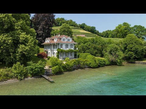 Einzigartige, verträumte Jugendstil-Seevilla in Spiez mit grossem Park und altem Baumbestand.
