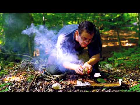 3. Episode - Summer - Bushcraft in Slovakia, 3 days alone, fire by friction, paleo cooking, canvas
