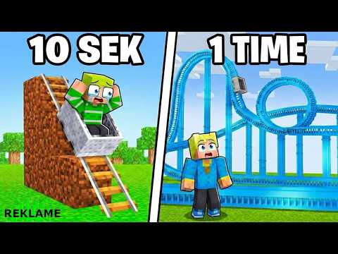 10 Sek vs 1 TIME TIVOLI Byggekonkurrence I Minecraft!?