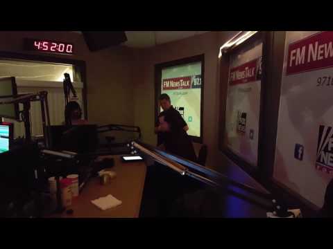 Amanda Raye in studio with the Dave Glover Show