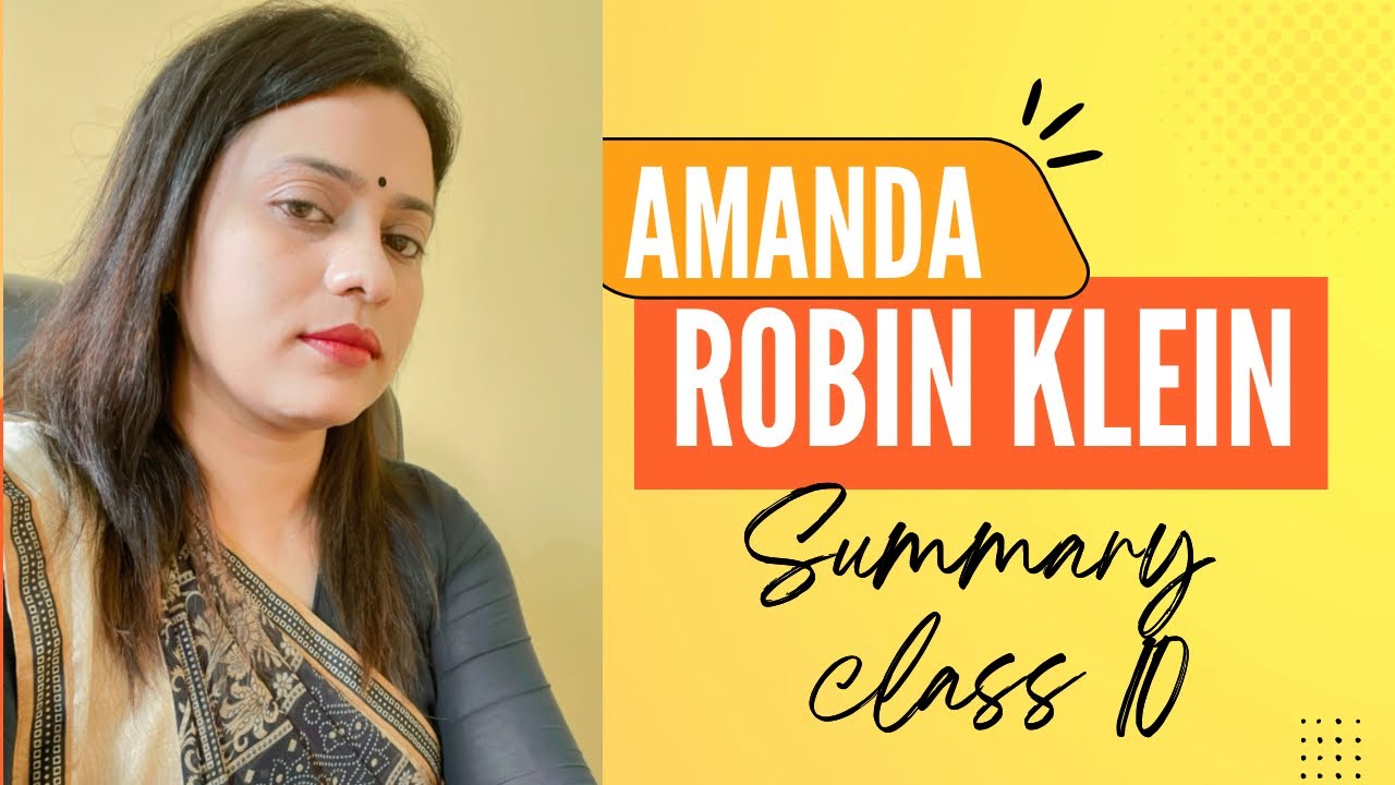 Amanda! by Robin Klein class 10 summary - From the Diary of Anne Frank 2022-23