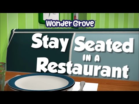 Life skill stay seated in a restaurant