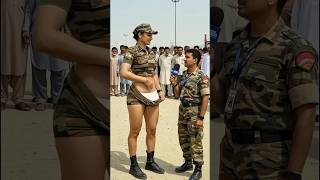 😱 army girl and boy #fashion #military #army #aiart #tallgirl #armylover #viralvideo