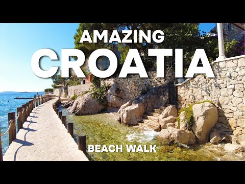 Stunning Walking Tour of Tribunj Beach Promenade | Hidden Gems of Croatia.