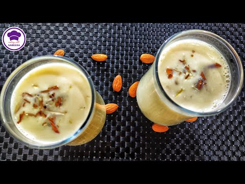 Badam Milkshake | Almond Milk Recipe | Easy Badam Shake Recipe
