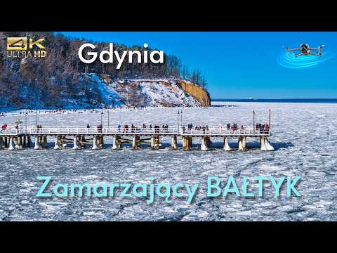 Zamarzający Bałtyk i TŁUMY ludzi ❄️ Klif Orłowski i molo w Gdyni Orłowie | DJI Air 3S | 15.02.2026