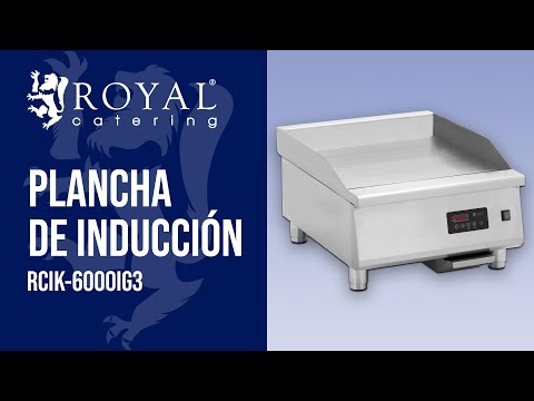 vídeo - Plancha de inducción - 600 x 520 mm - lisa - 6000 W - Royal Catering 