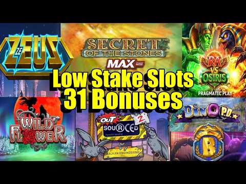 Thumbnail for video: 31 Games, Bonus Hunt + Buys, Wild Flower Enhanced, Dino PD, Secret Of The Stones & So Much more
