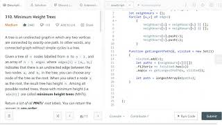 YouTube video 'LeetCode 310. [Medium] Minimum Height Trees'