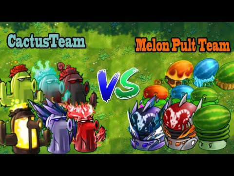 PVZ Fusion 2.6 Challenge !!! CactusTeam vs Melon Pult Team - Who Will Win??