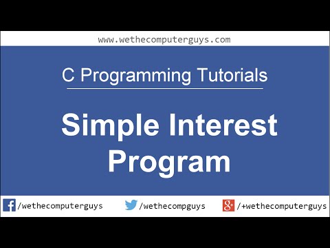 C Programming Language Tutorial Lect 6 Simple Interest Program