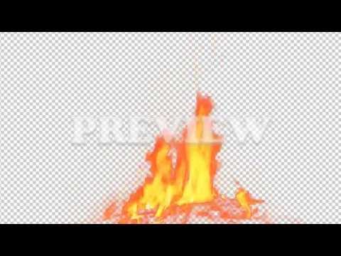 Real Fire Flame 23 - Pre Keyed with Alpha Channel
