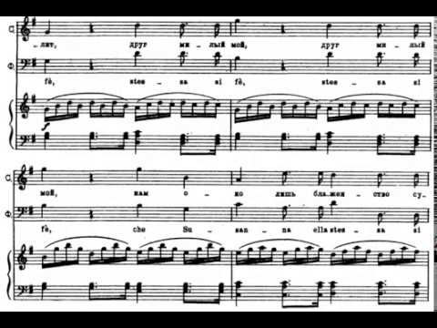 Cinque, Dieci, Venti (Le Nozze di Figaro - W. A. Mozart) Score Animation
