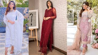 Latest Trend Of Net Suits Designs||Pakistani Net Suits Designs||Net Fabric Dress Designs||Net Suit