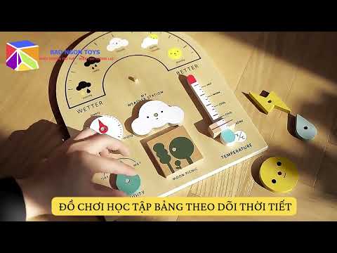 Đồ chơi học tập bảng theo dõi thời tiết, nhiệt độ giúp bé vui chơi, tương tác và phát triển kiến thức về thiên nhiên DG225