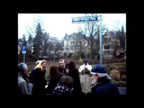 Taufe des Volker-Kriegel-Platzes in Wiesbaden am 10.12.2015