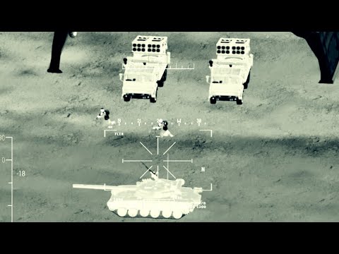 ENEMY MILITARY BASE DESTROYED BY ATTACK HELICOPTER - Big Explosions In The Base  - AH-64D- MilSim