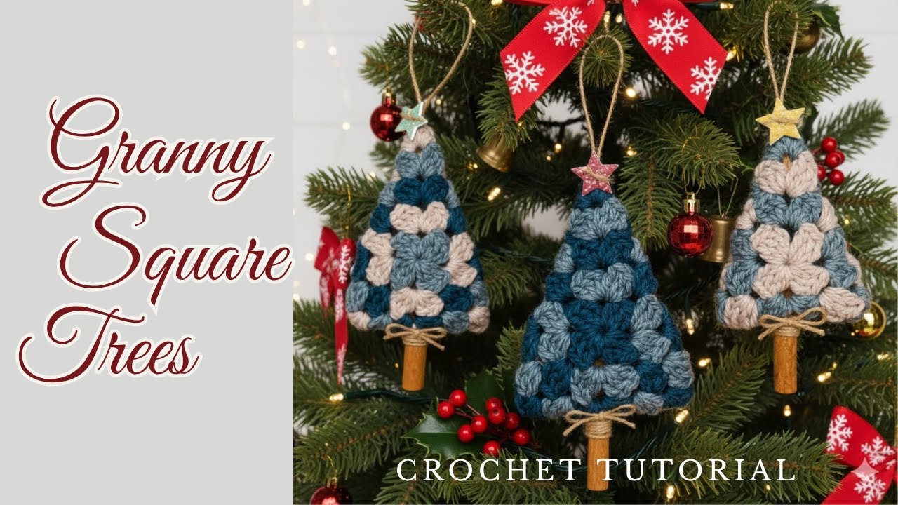 How to Make Granny Square Trees - Cute Christmas Decorations