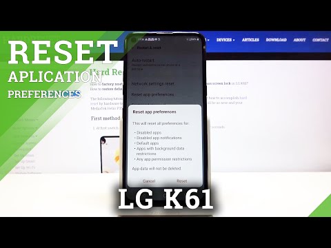 How to Reset App Preferences in LG K61 - Remove App Customization