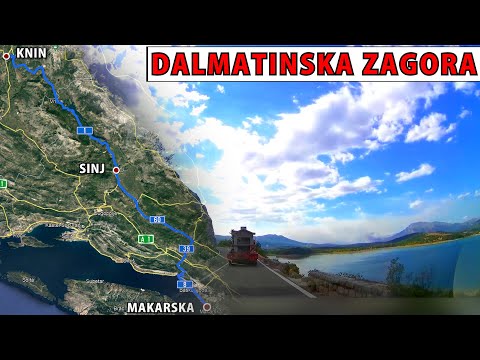 Vožnja dionicom MAKARSKA - SINJ - KNIN | Stara cesta kroz dalmatinsku zagoru (140 km)