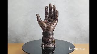 Steampunk rukavice „Gauntlet of Goodwill“ – mechanická ruka, fantasy dekorace, industriální design, Veronese WU78074A4