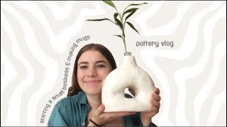 small business diaries ~ pottery vlog 🌼 making ceramic mugs at home. no wheel needed
