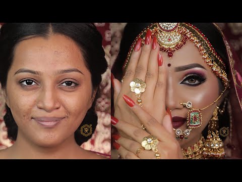 Quick Simple and Easy Bridal Makeup tutorial | Long Lasting Makeup | @pkmakeupstudio