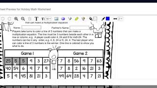 TeacherMade Holiday Math Worksheet (app.teachermade.com)