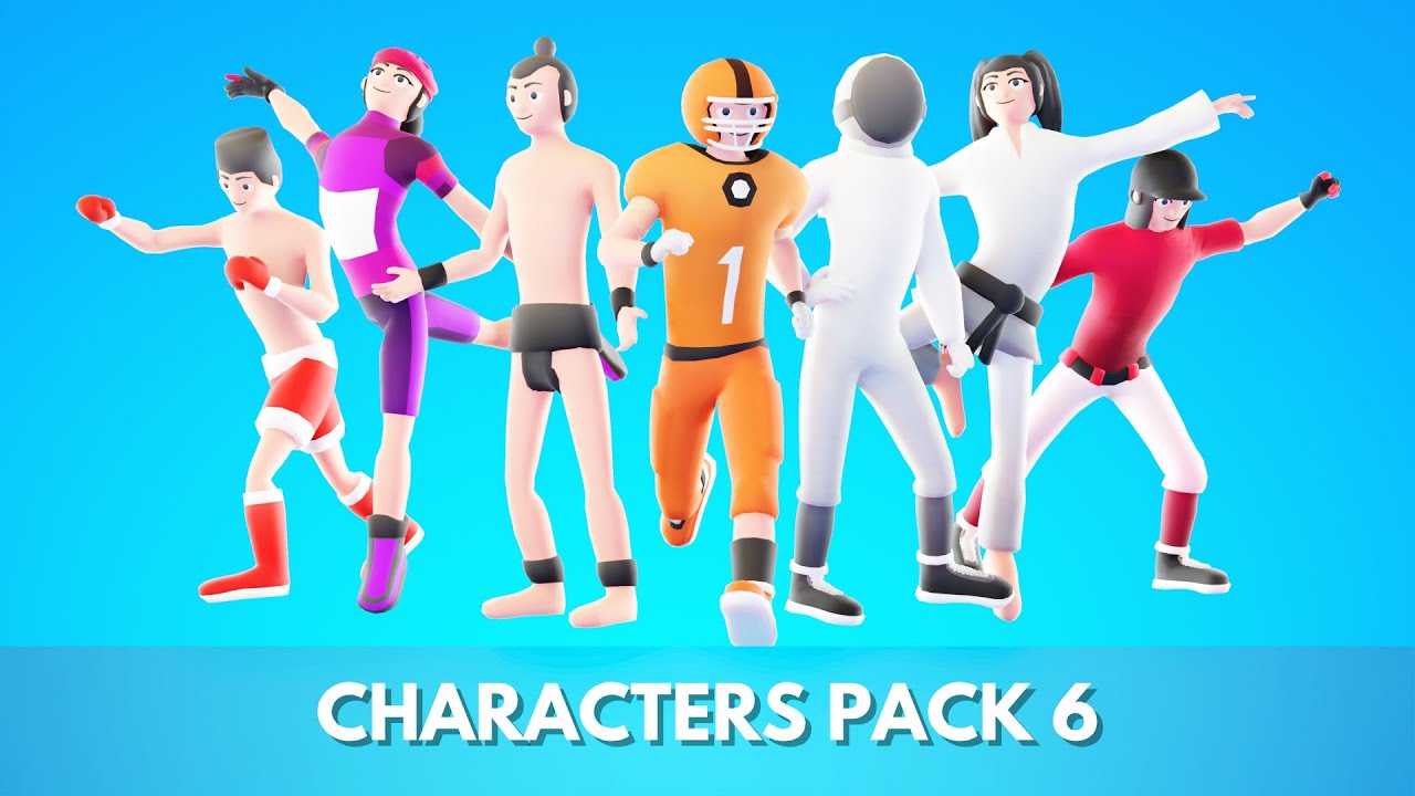 Casual Characters Pack 6 3D Model