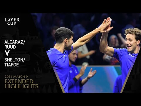 Alcaraz/Ruud v Shelton/Tiafoe Extended Highlights | Laver Cup 2024 Match 9